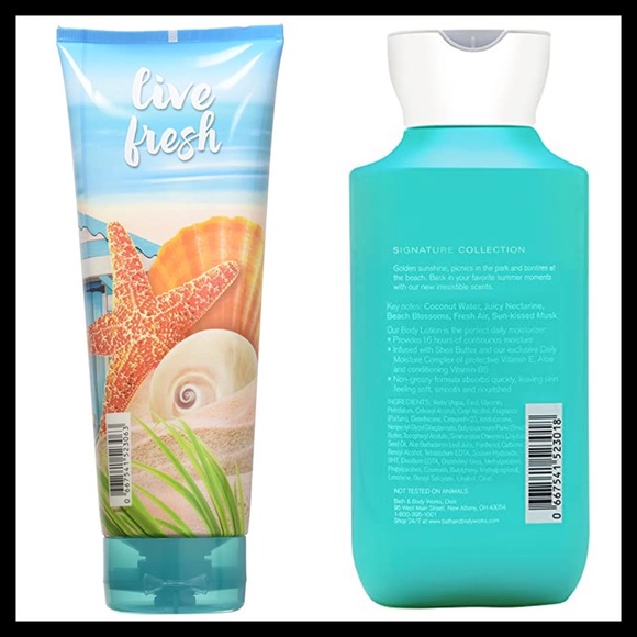 Bath & Body Works Live Fresh Seaside Breeze Ultra Shea Body Cream & Body Lotion - Picture 2 of 3